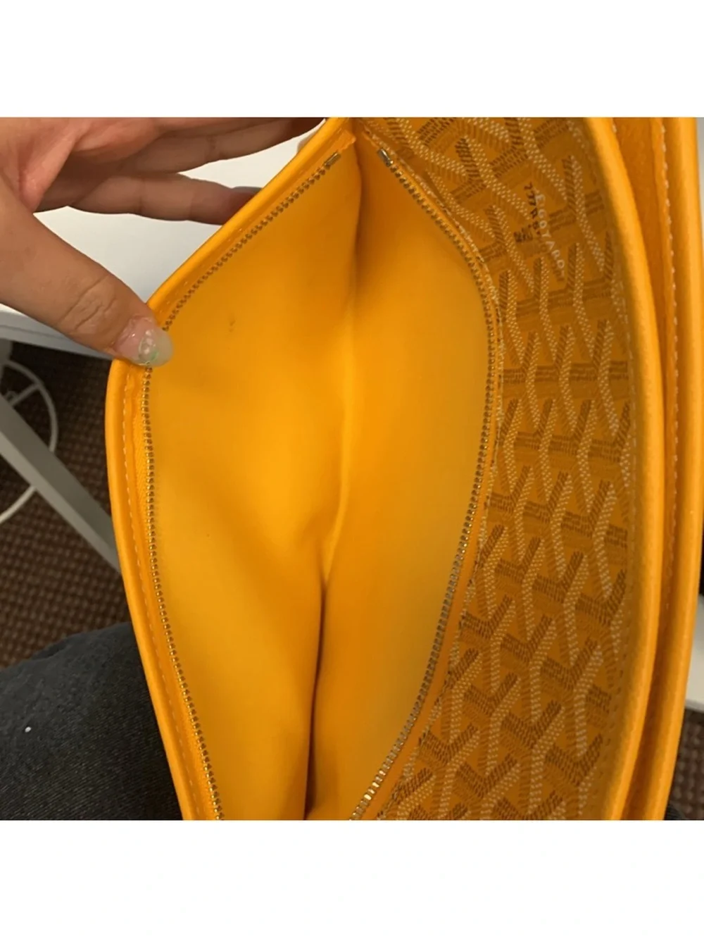100% Authentic Goyard Yellow Geometric Pattern Bag . Amazing Condition !